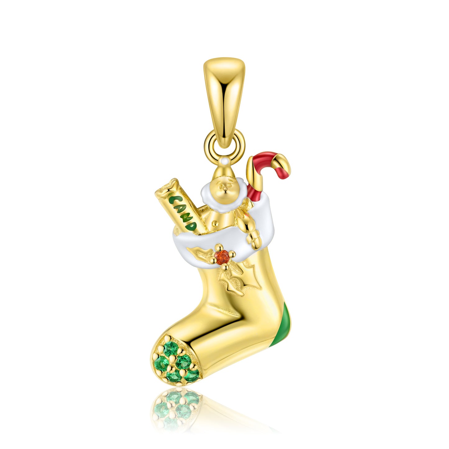 Christmas Stocking S925 Silver Necklace